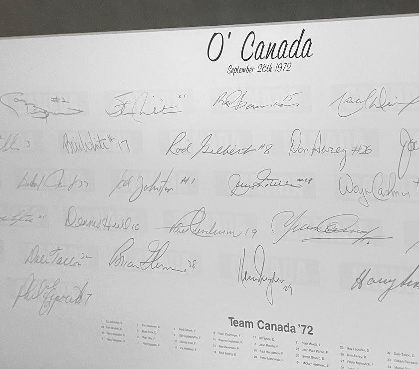 O' Canada Signed Framed Original Painting by Artist Daniel Parry - 35 Signatures