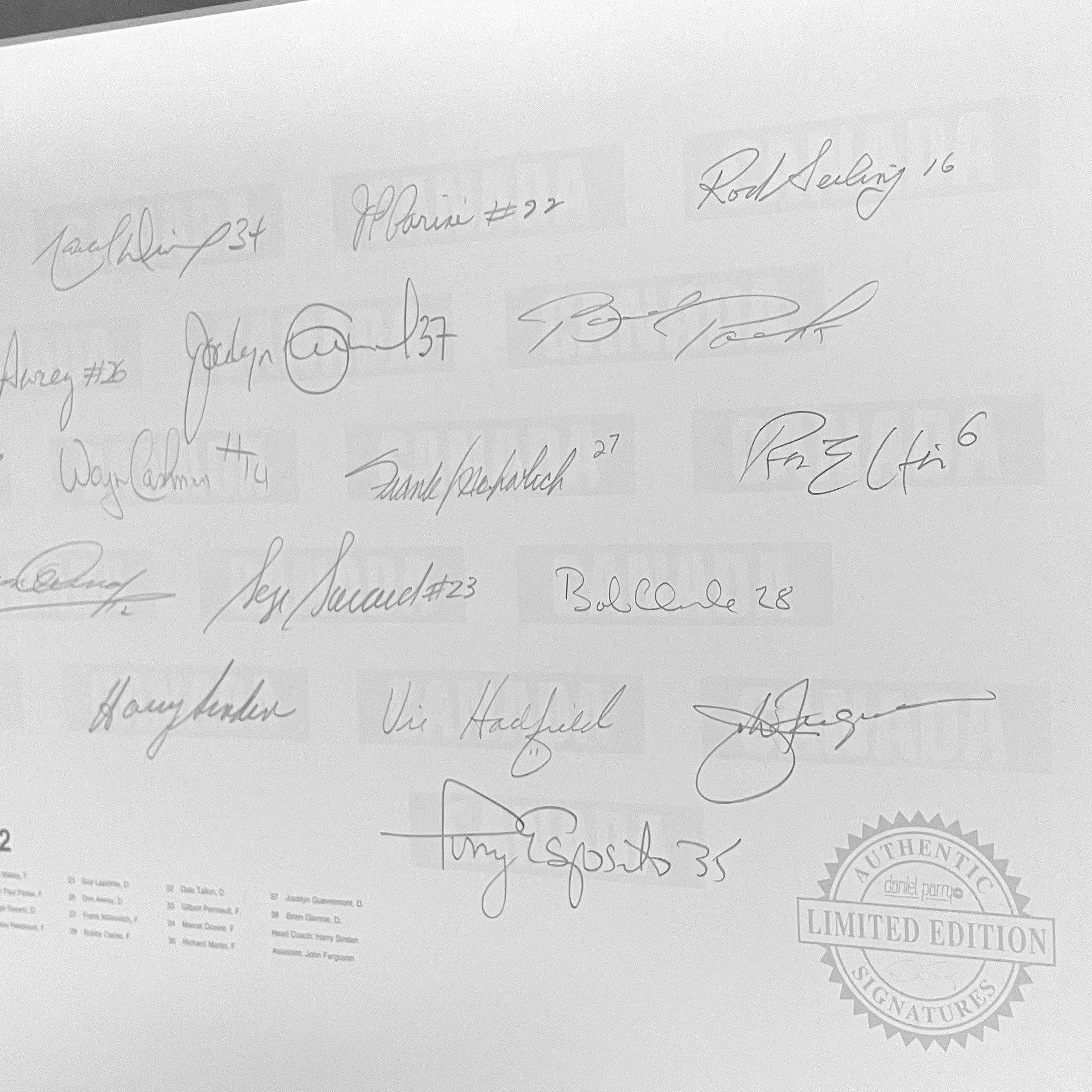 O' Canada Signed Framed Original Painting by Artist Daniel Parry - 35 Signatures