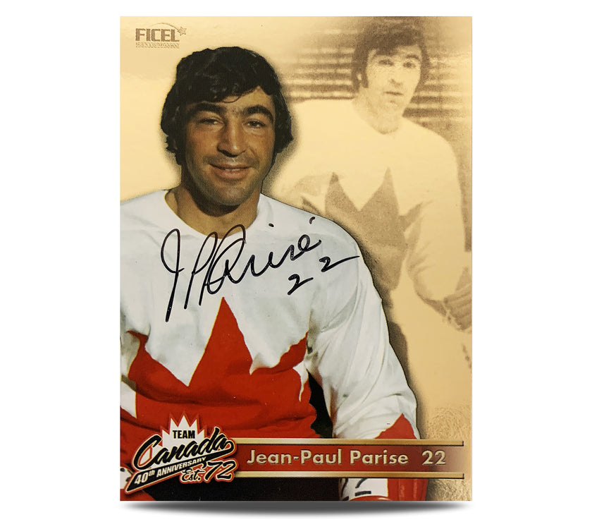 J.P. Parise #22 Signed Official 40th Anniversary Team Canada 1972 Card