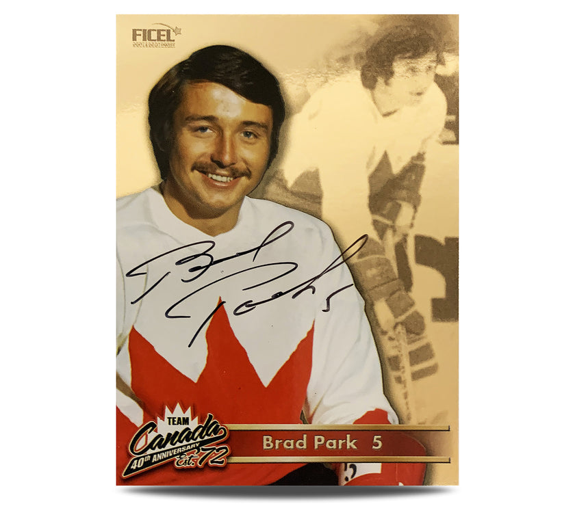 Brad Park #5 Signed Official 40th Anniversary Team Canada 1972 Card