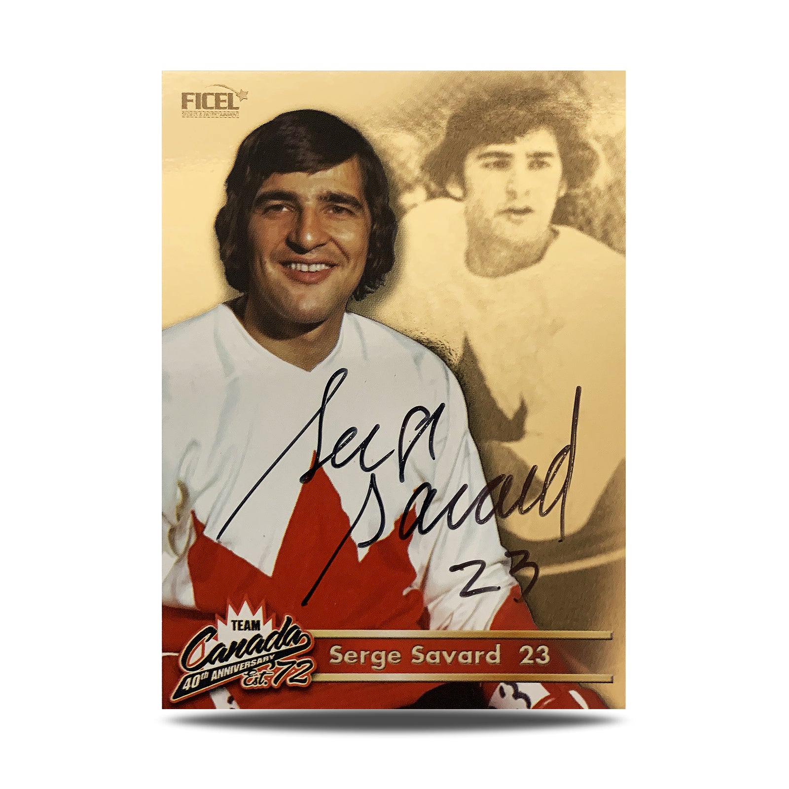 Serge Savard #23 Signed Official 40th Anniversary Team Canada 1972 Card