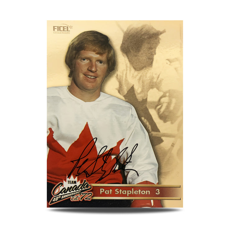 Pat Stapleton #3 Signed Official 40th Anniversary Team Canada 1972 Card