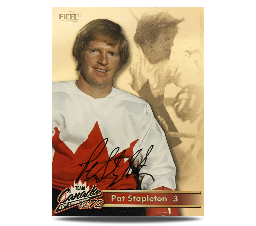 Pat Stapleton #3 Signed Official 40th Anniversary Team Canada 1972 Card