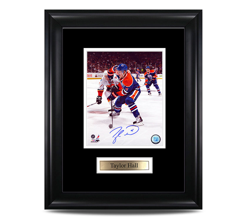 Taylor Hall Signed Edmonton Oilers Framed Photo