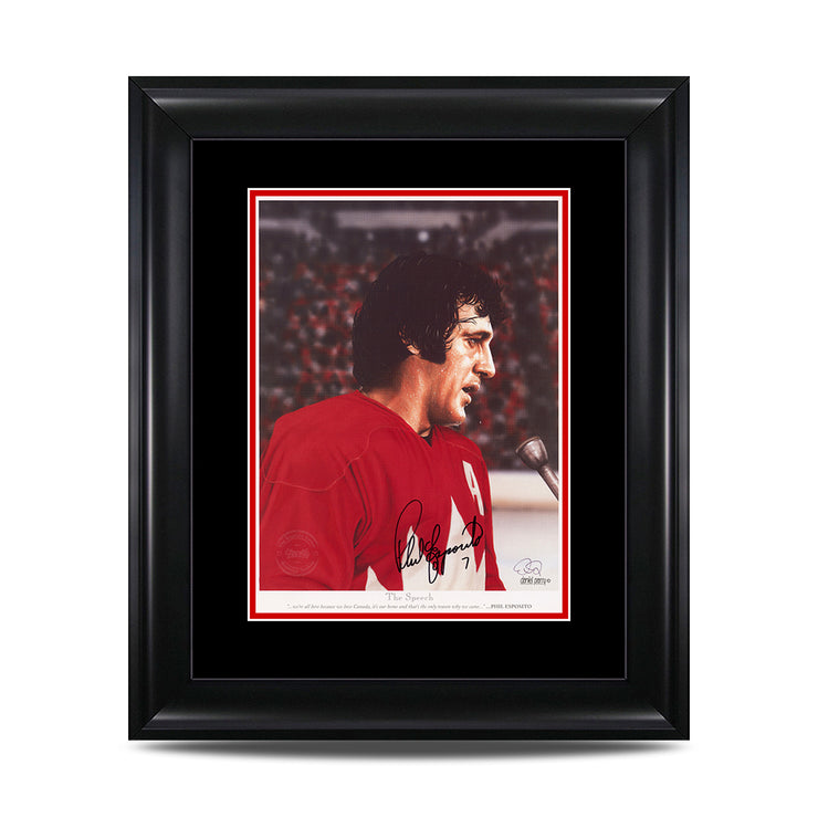 The Speech – Phil Esposito Signed 12 x 15 Legends Series Print