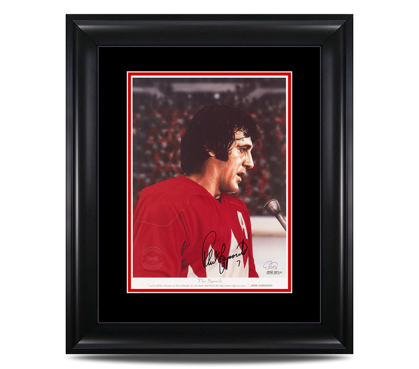 The Speech – Phil Esposito Signed 12 x 15 Legends Series Print