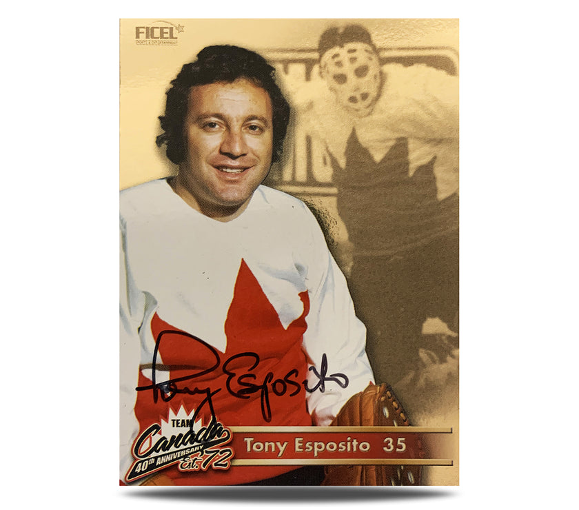 Tony Esposito #35 Signed Official 40th Anniversary Team Canada 1972 Card