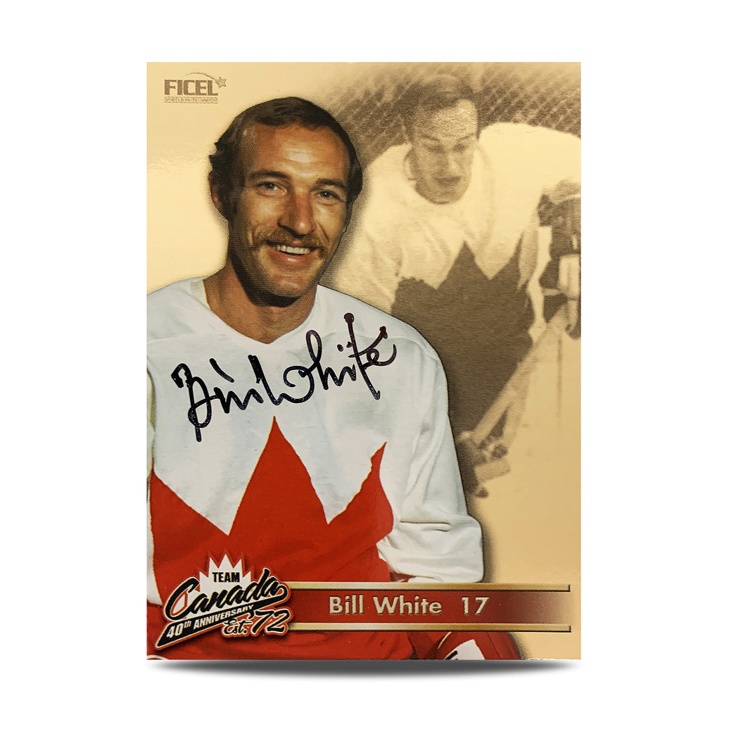 Bill White #17 Signed Official 40th Anniversary Team Canada 1972 Card