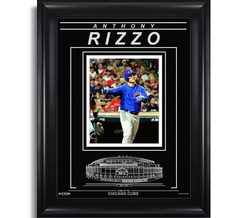 Anthony Rizzo Chicago Cubs Engraved Framed Photo - Home Run - Heritage Hockey™