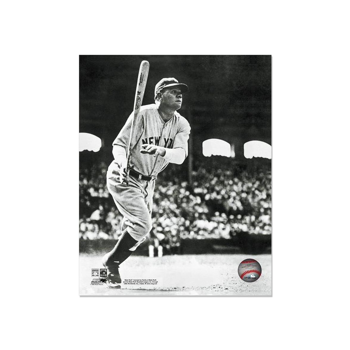 Babe Ruth New York Yankees Engraved Framed Photo - Action Hit - Heritage Hockey™