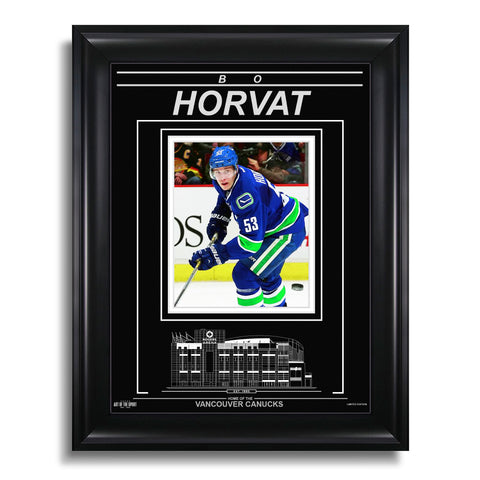 Bo Horvat Vancouver Canucks Engraved Framed Photo - Action