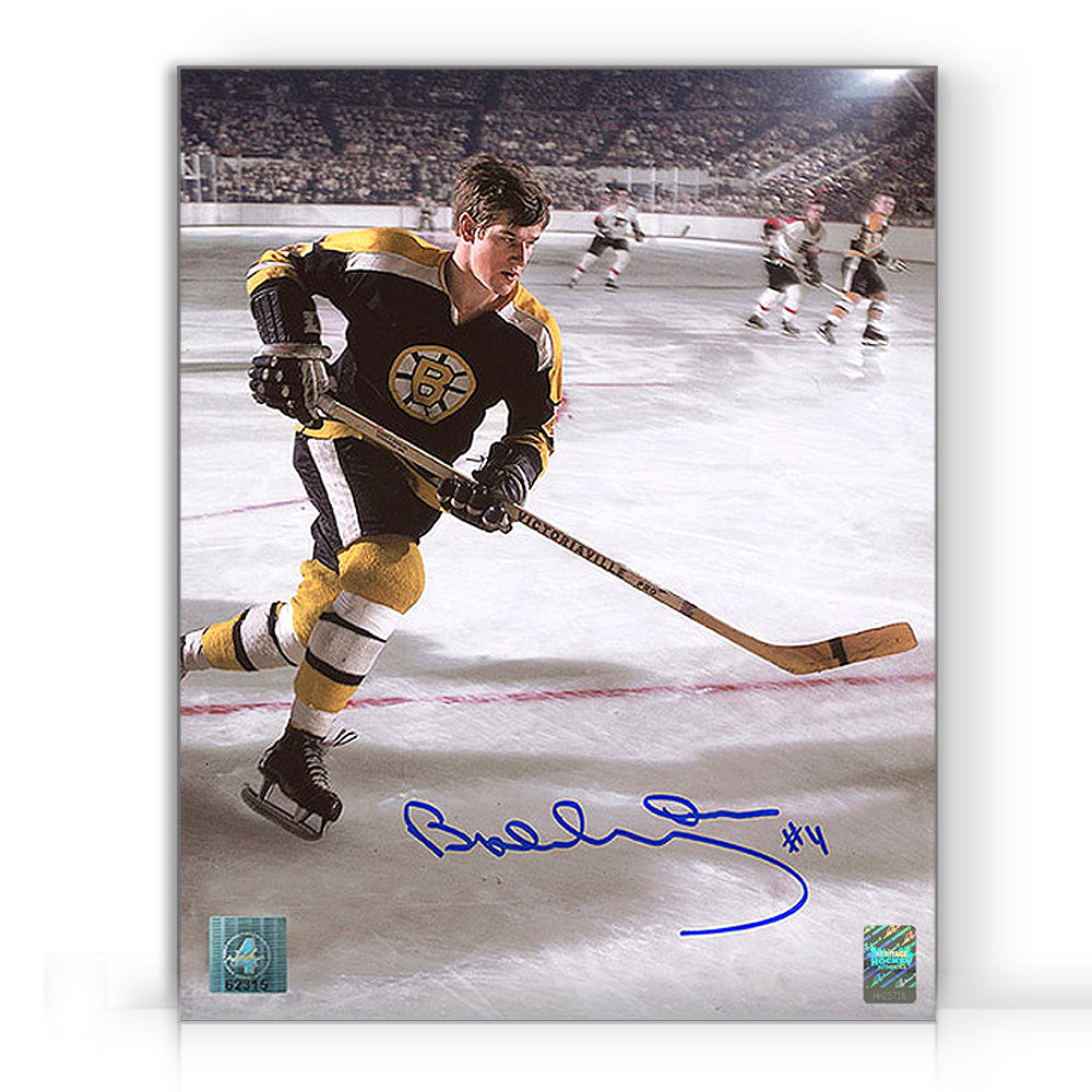 Photo d'action vintage signée par Bobby Orr des Bruins de Boston 8 x 10