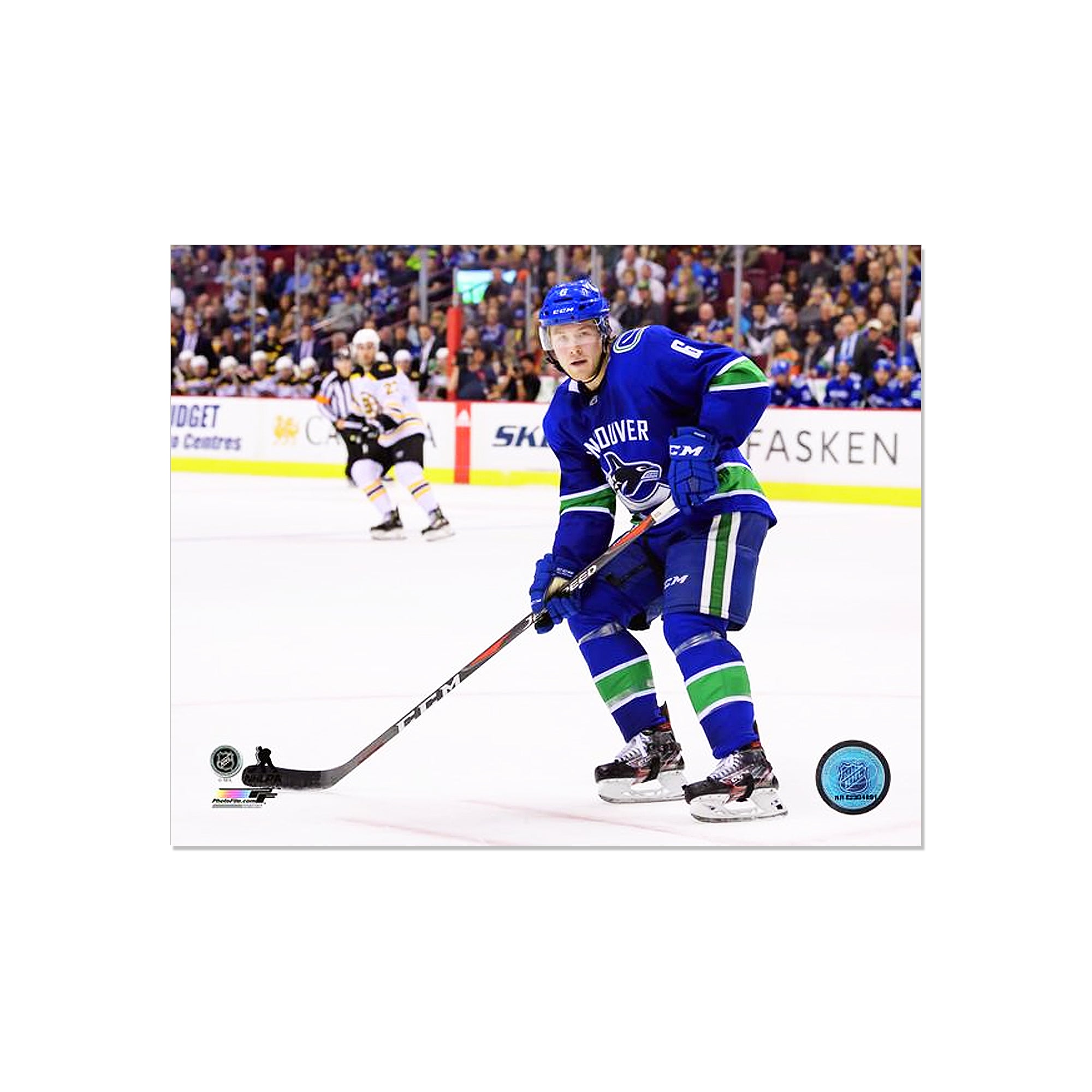 Brock Boeser Vancouver Canucks Engraved Framed Photo - Action - Heritage Hockey™