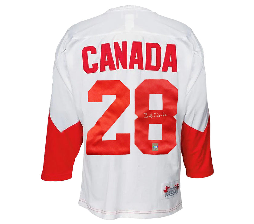 Bobby Clarke Signed Team Canada 1972 Summit Series Away White Jersey