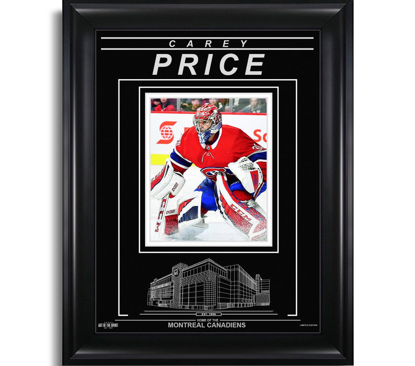 Carey Price Montreal Canadiens Engraved Framed Photo - Action - Heritage Hockey™