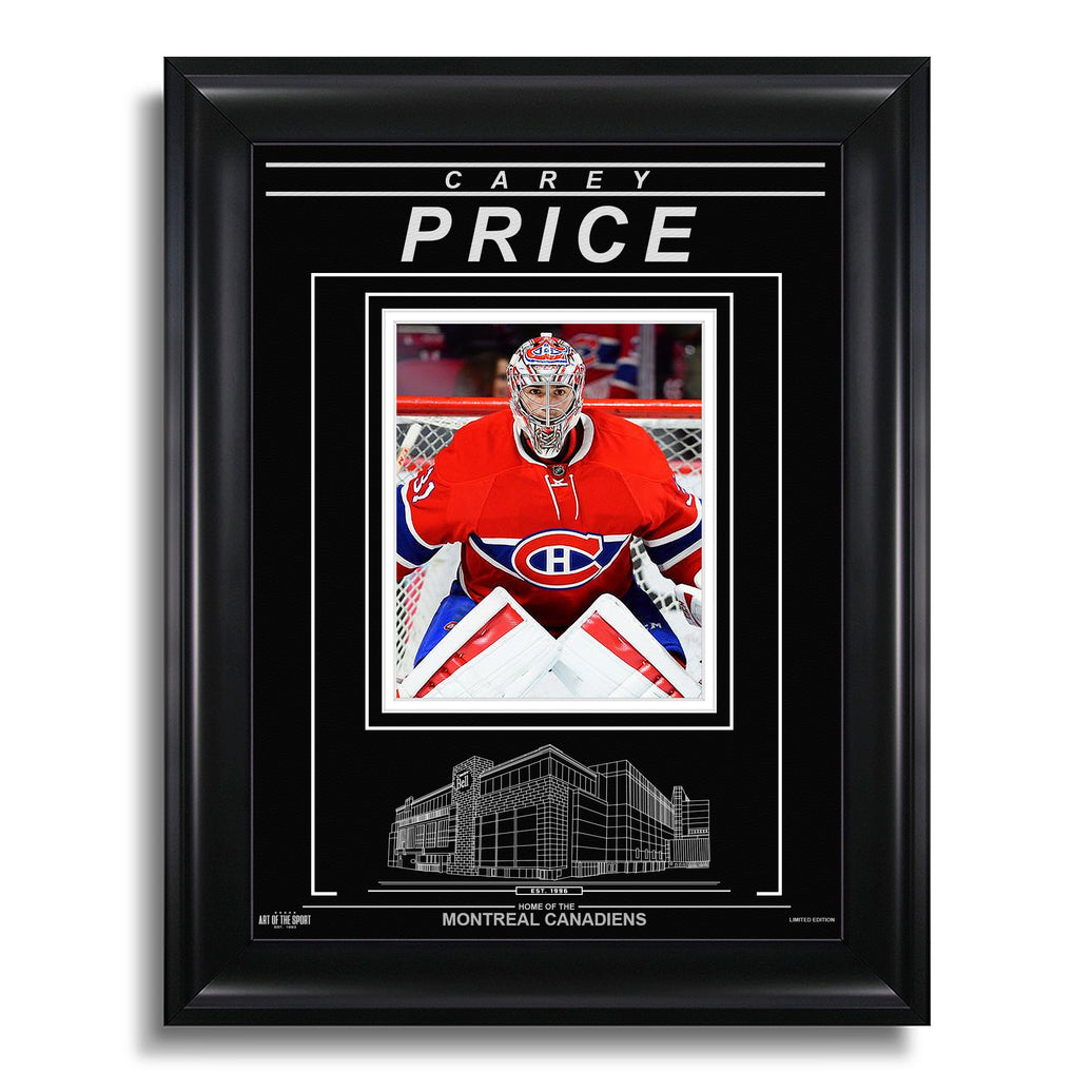 Carey Price Montreal Canadiens Engraved Framed Photo - Focus - Heritage Hockey™