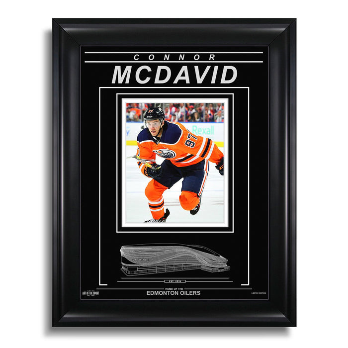 Connor McDavid Edmonton Oilers Engraved Framed Photo - Action Skating - Heritage Hockey™