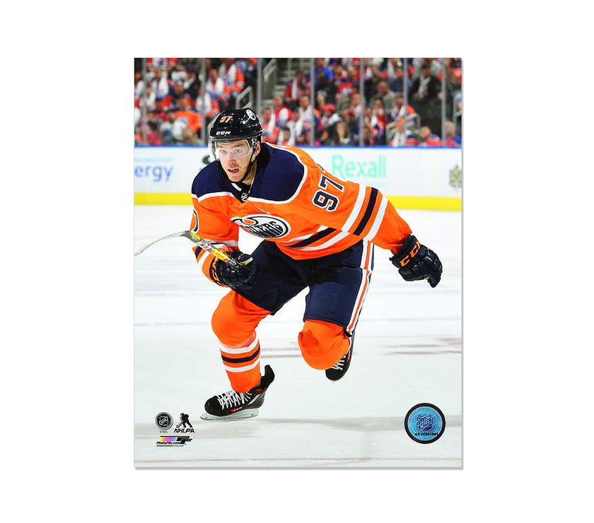 Connor McDavid Edmonton Oilers Engraved Framed Photo - Action Skating - Heritage Hockey™
