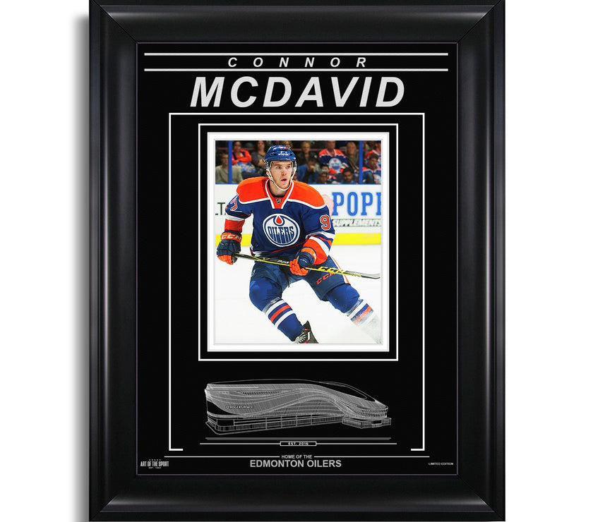 Connor McDavid Edmonton Oilers Engraved Framed Photo - Action Stop - Heritage Hockey™