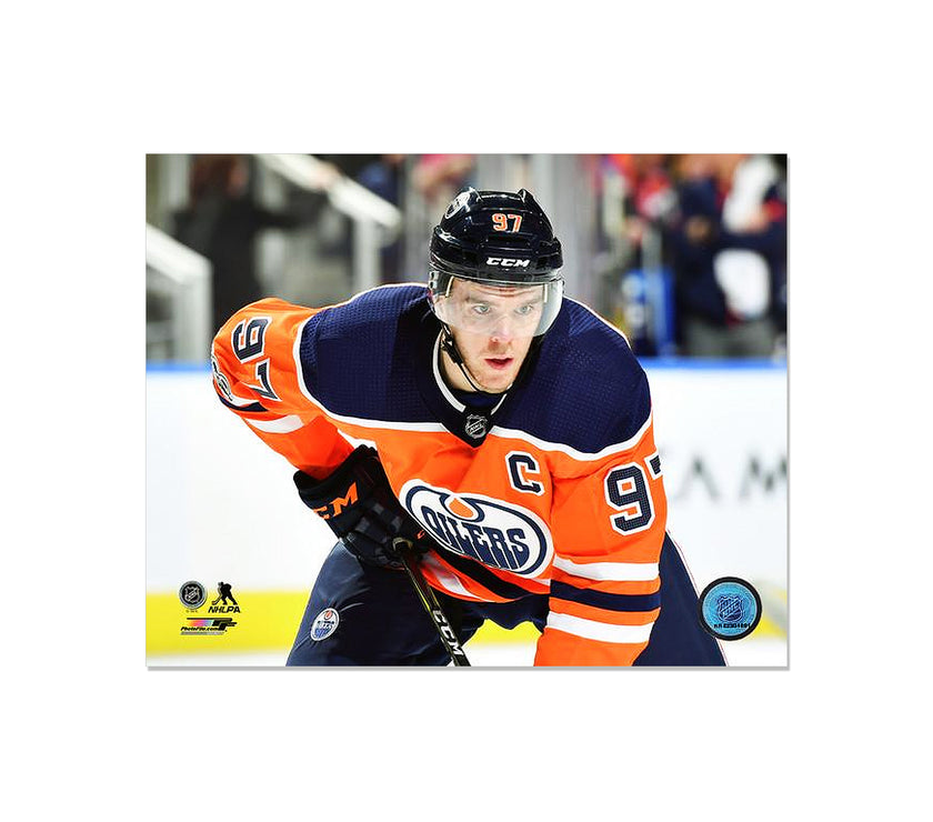 Connor McDavid Edmonton Oilers Engraved Framed Photo - Captain Closeup - Heritage Hockey™