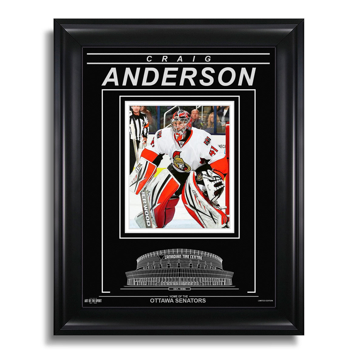 Craig Anderson Ottawa Senators Engraved Framed Photo - Focus - Heritage Hockey™
