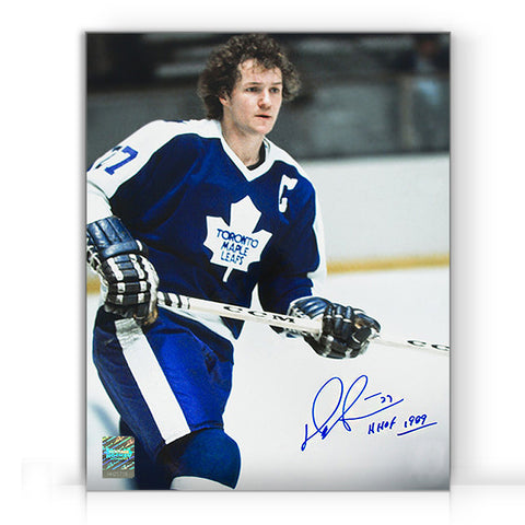 Darryl Sittler a signé la photo du capitaine des Maple Leafs de Toronto 8 x 10
