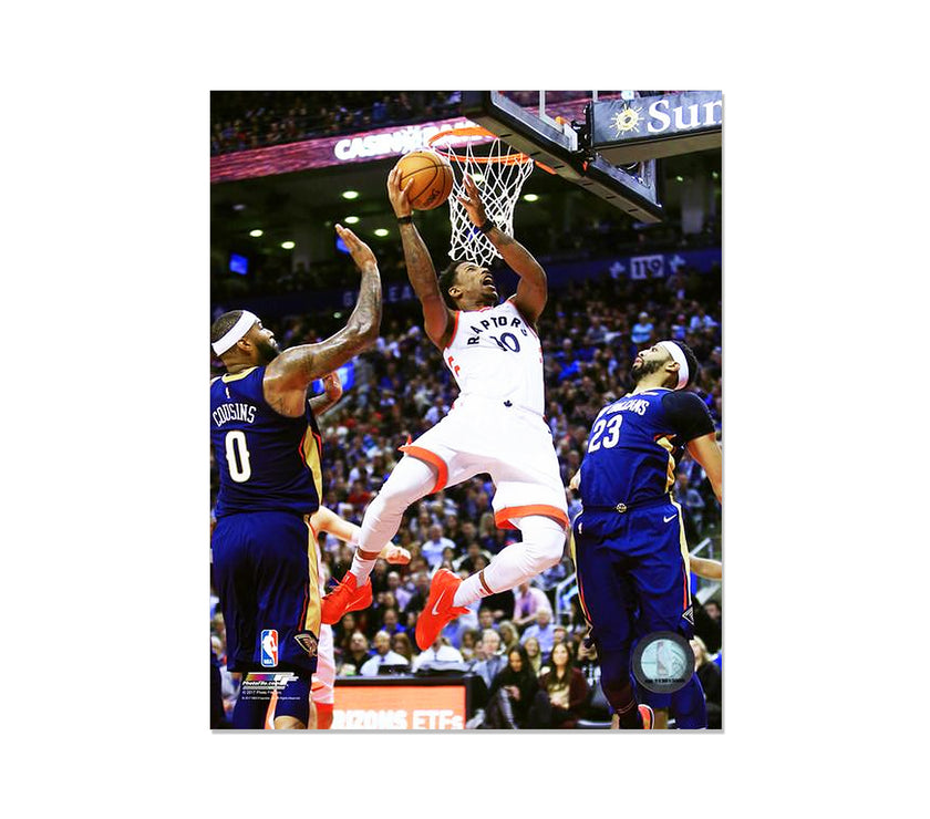 DeMar DeRozan Toronto Raptors Engraved Framed Photo - Action Airborne - Heritage Hockey™