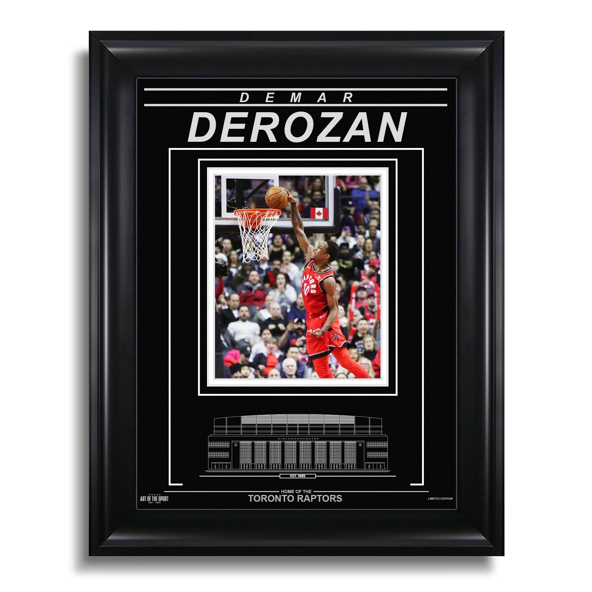 DeMar DeRozan Toronto Raptors Engraved Framed Photo - Action Dunk - Heritage Hockey™