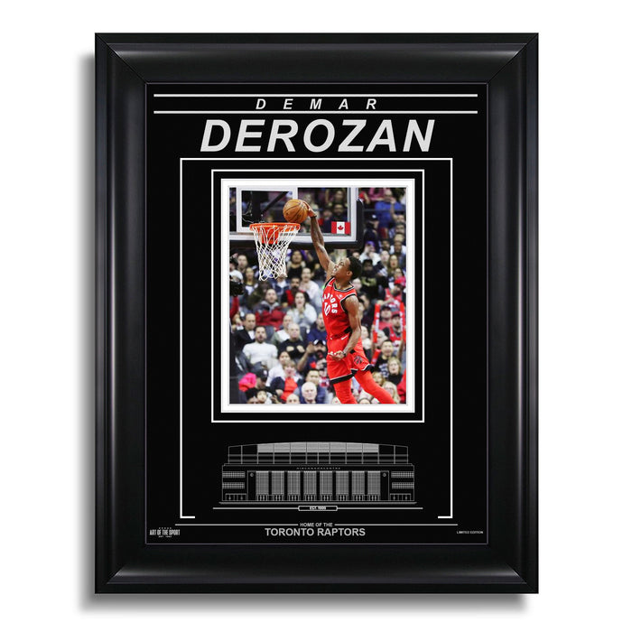 DeMar DeRozan Toronto Raptors Engraved Framed Photo - Action Dunk - Heritage Hockey™