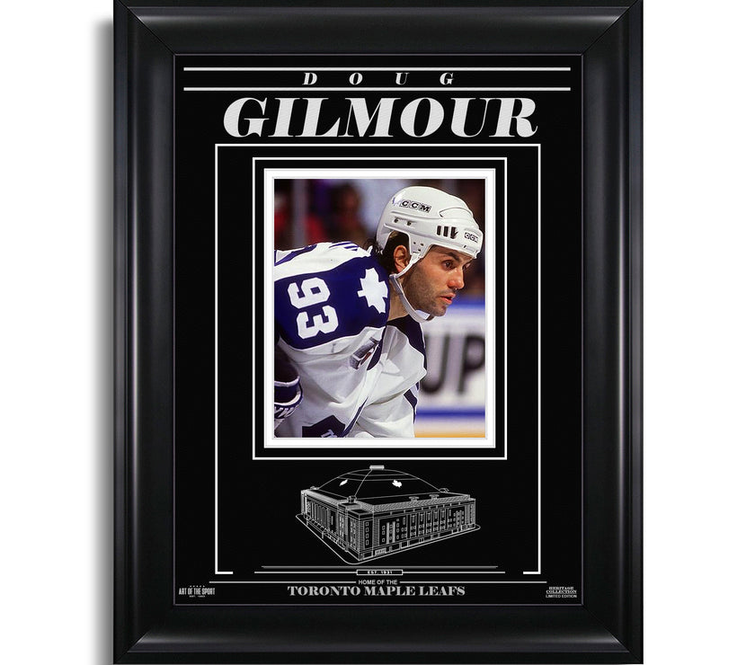Doug Gilmour Toronto Maple Leafs Engraved Framed Photo - Closeup - Heritage Hockey™