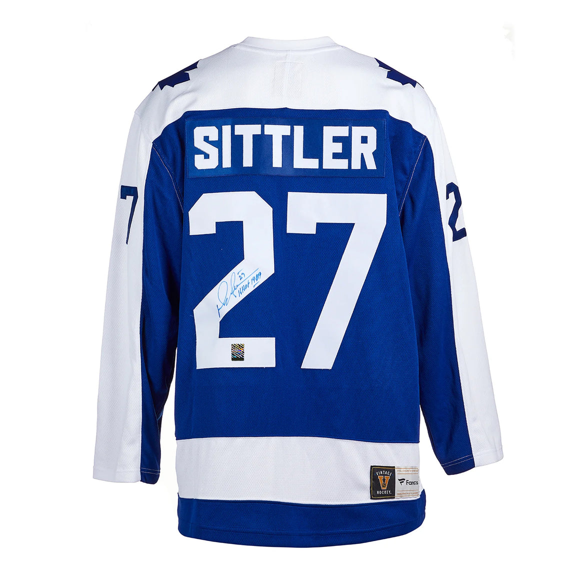 Darryl Sittler Signed Toronto Maple Leafs Fanatics Vintage Blue Jersey