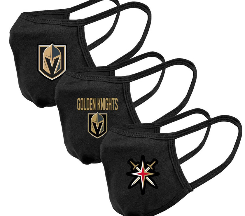Unisex Vegas Golden Knights NHL 3-pack Reusable Team Logo Face Masks
