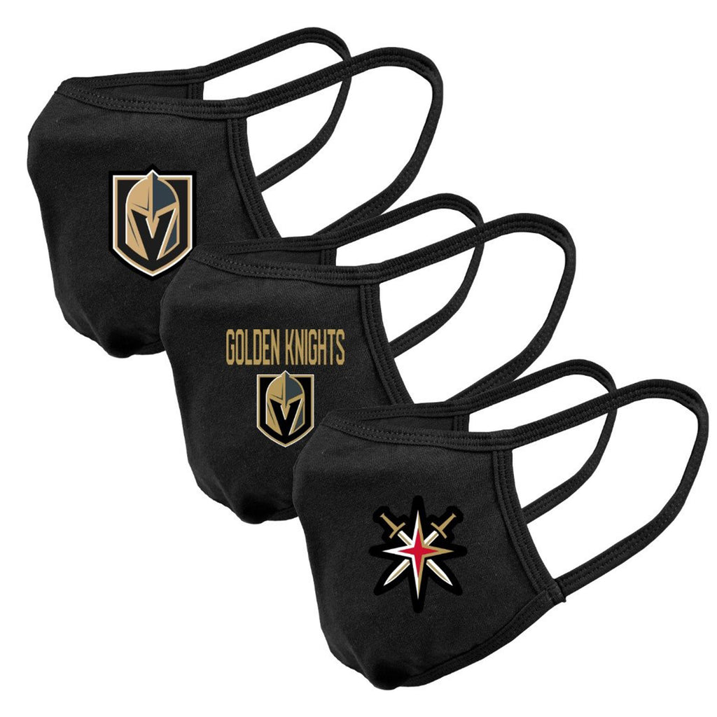 Unisex Vegas Golden Knights NHL 3-pack Reusable Team Logo Face Masks