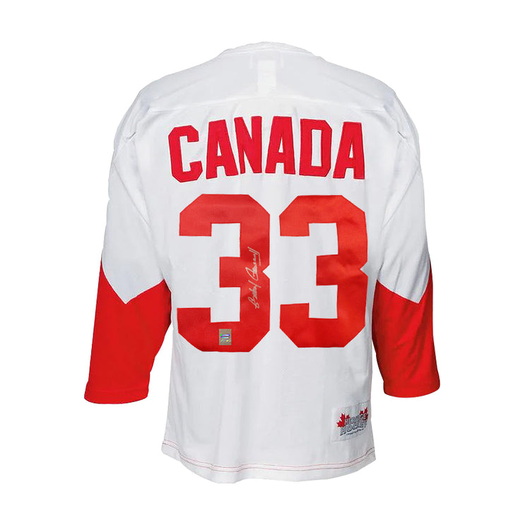 Gilbert Perreault Signed Team Canada 1972 Summit Series Away White Jersey