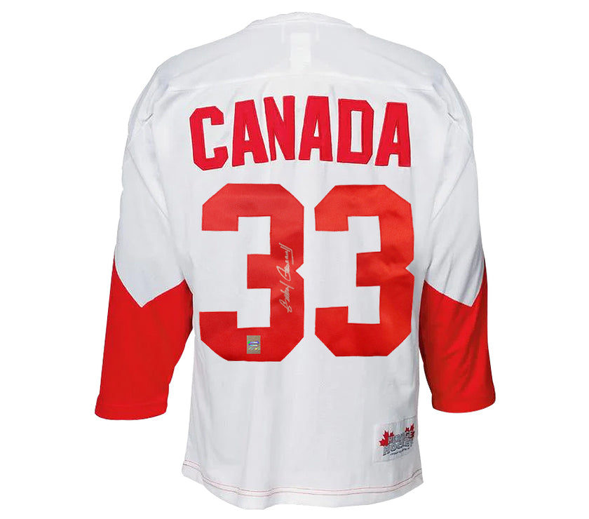Gilbert Perreault Signed Team Canada 1972 Summit Series Away White Jersey