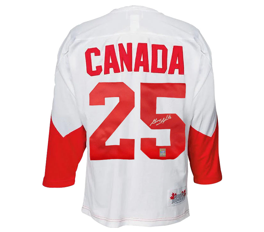 Guy Lapointe Signed Team Canada 1972 Summit Series Away White Jersey