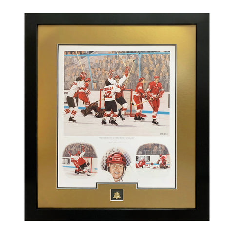 Henderson Scores For Canada 50th Anniversary Limited Edition Print Signed by Paul Henderson