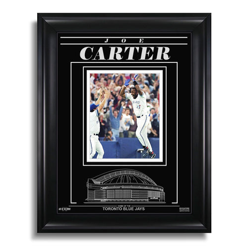 Joe Carter Toronto Blue Jays Engraved Framed Photo - 1993 World Series Home Run - Heritage Hockey™
