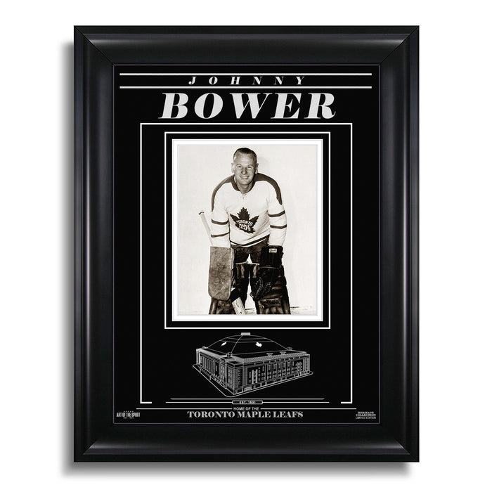 Johnny Bower Toronto Maple Leafs Engraved Framed Photo - Still - Heritage Hockey™