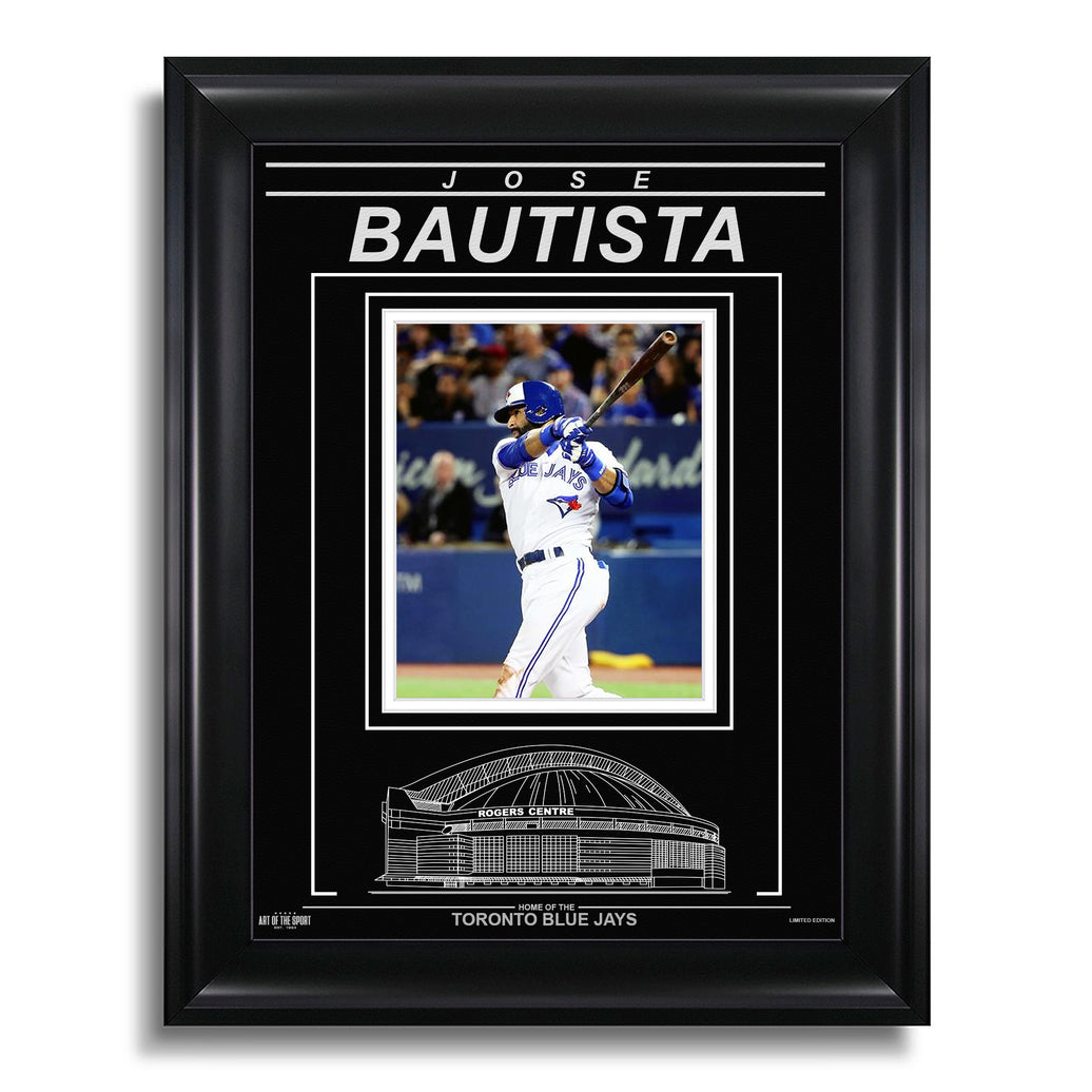 Jose Bautista Toronto Blue Jays Engraved Framed Photo - Action Home - Heritage Hockey™
