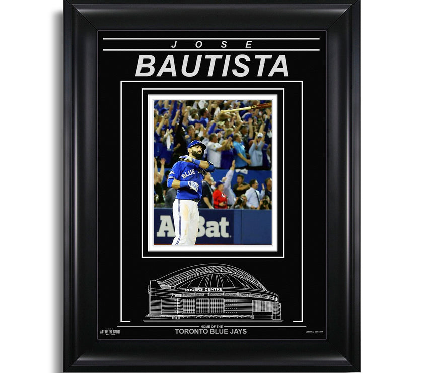 Jose Bautista Toronto Blue Jays Engraved Framed Photo - Bat Flip - Heritage Hockey™