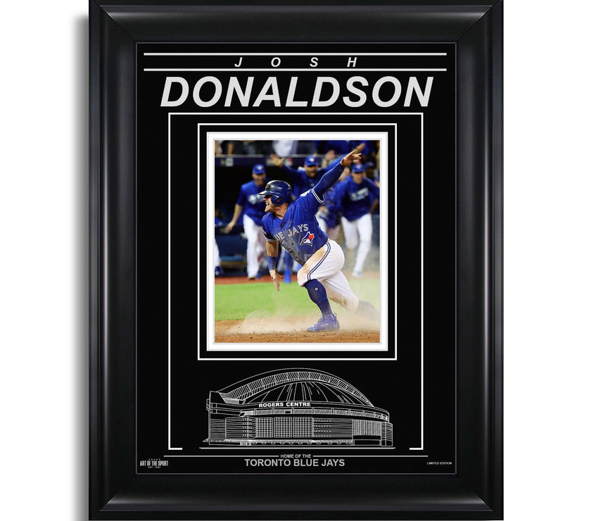 Josh Donaldson Toronto Blue Jays Engraved Framed Photo - 2016 ALDS Slide - Heritage Hockey™