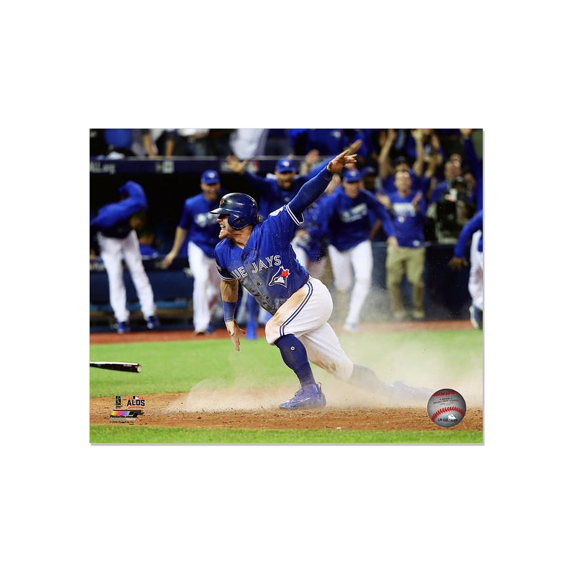 Josh Donaldson Toronto Blue Jays Engraved Framed Photo - 2016 ALDS Slide - Heritage Hockey™