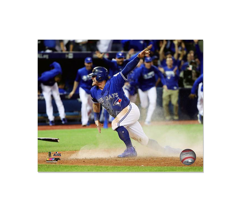 Josh Donaldson Toronto Blue Jays Engraved Framed Photo - 2016 ALDS Slide - Heritage Hockey™