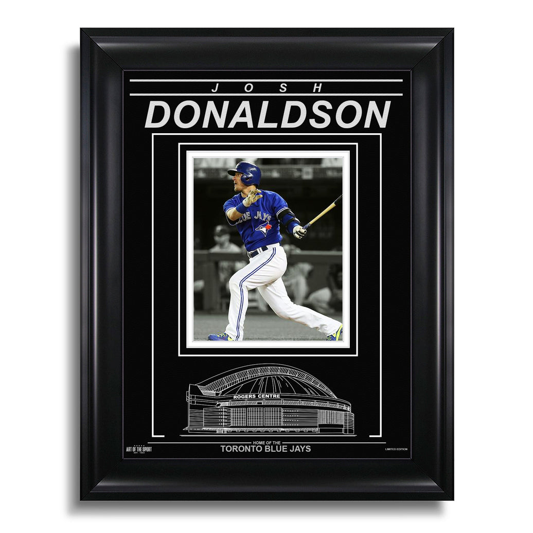 Josh Donaldson Toronto Blue Jays Engraved Framed Photo - Action Spotlight Horizontal - Heritage Hockey™