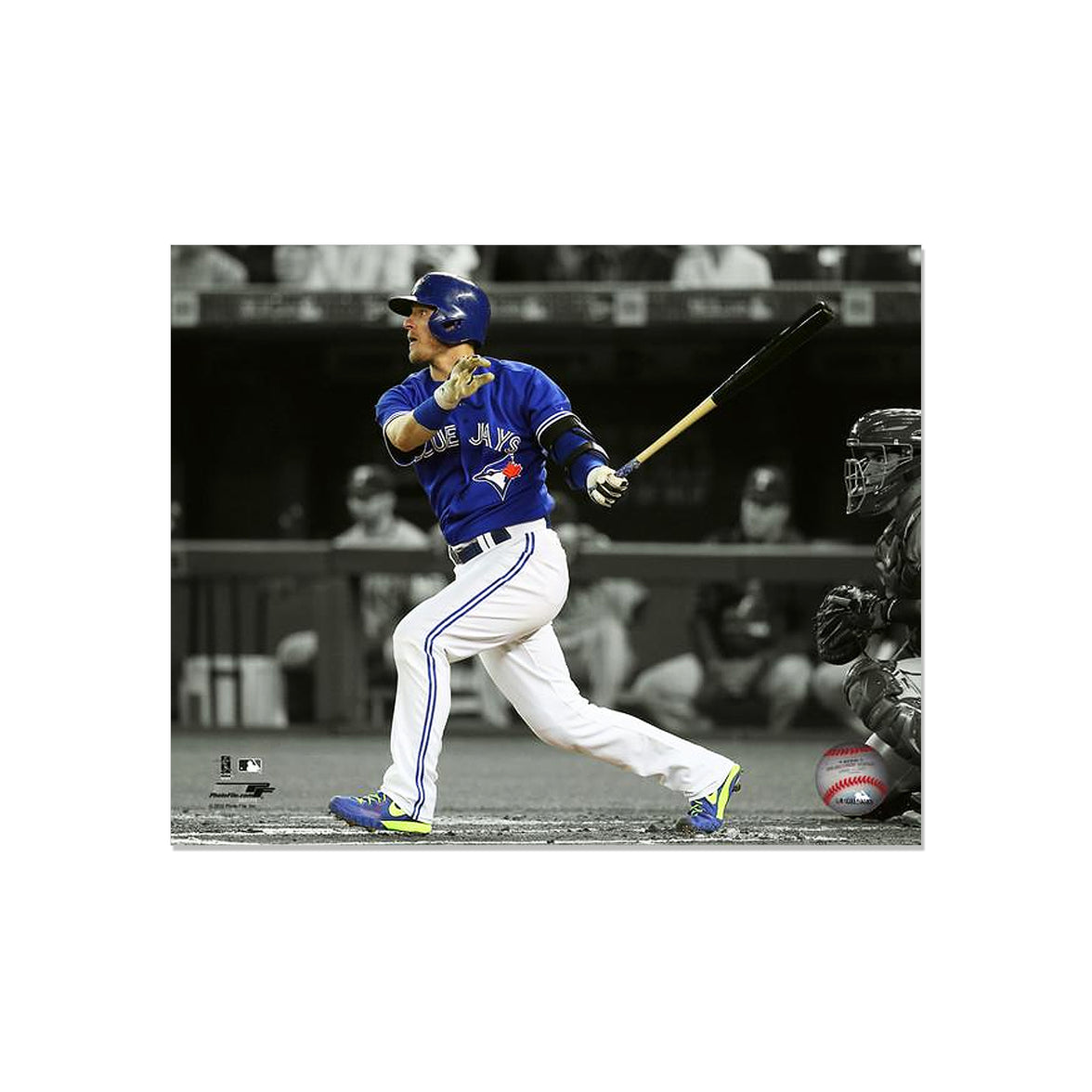 Josh Donaldson Toronto Blue Jays Engraved Framed Photo - Action Spotlight Horizontal - Heritage Hockey™