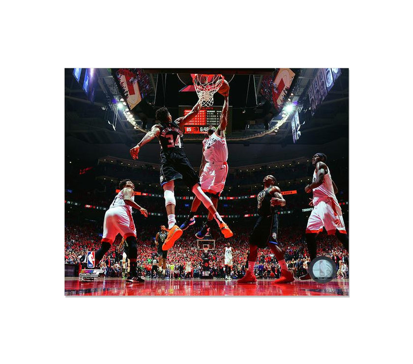 Kawhi Leonard Toronto Raptors Engraved Framed Photo - 2019 Playoff Dunk