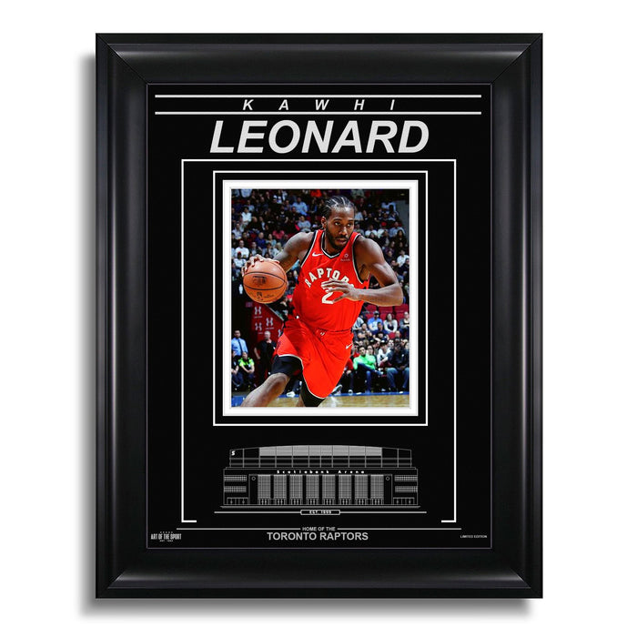 Kawhi Leonard Toronto Raptors Engraved Framed Photo - Action