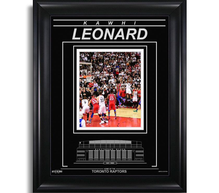 Kawhi Leonard Toronto Raptors Engraved Framed Photo - Game 7 Buzzer Beater