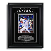 Kris Bryant Chicago Cubs Engraved Framed Photo - Action Hit - Heritage Hockey™